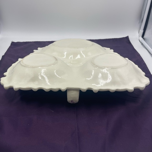 Ardalt Lenwile China:Hand Painted Grapes Leaves Divided Serving Platter w/Handle - Picture 7 of 16